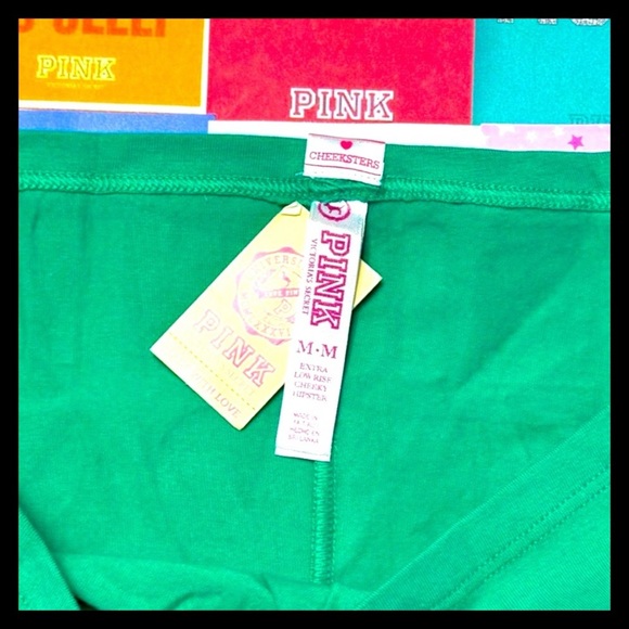 💕ⓅⒾⓃⓀ ⓋⓈ VINTAGE/RARE/HTF “PINK IS WHERE THE 💛IS” ELR Cheeky Hipsters NWT💕 - Picture 4 of 5